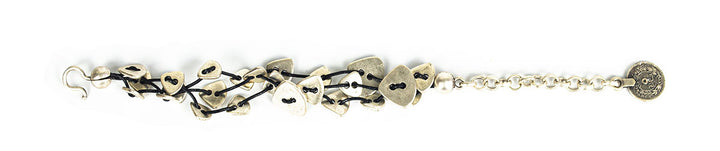 SLVR2047 TRIANGLES STRING BRACELET