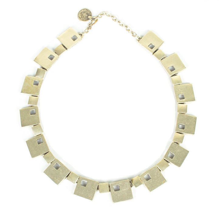 TN1532 MARCH OF SQUARES NECKLACE