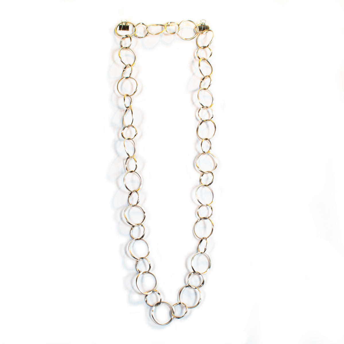 TN1622 TWO ROWS OF CIRCLE NECKLACE