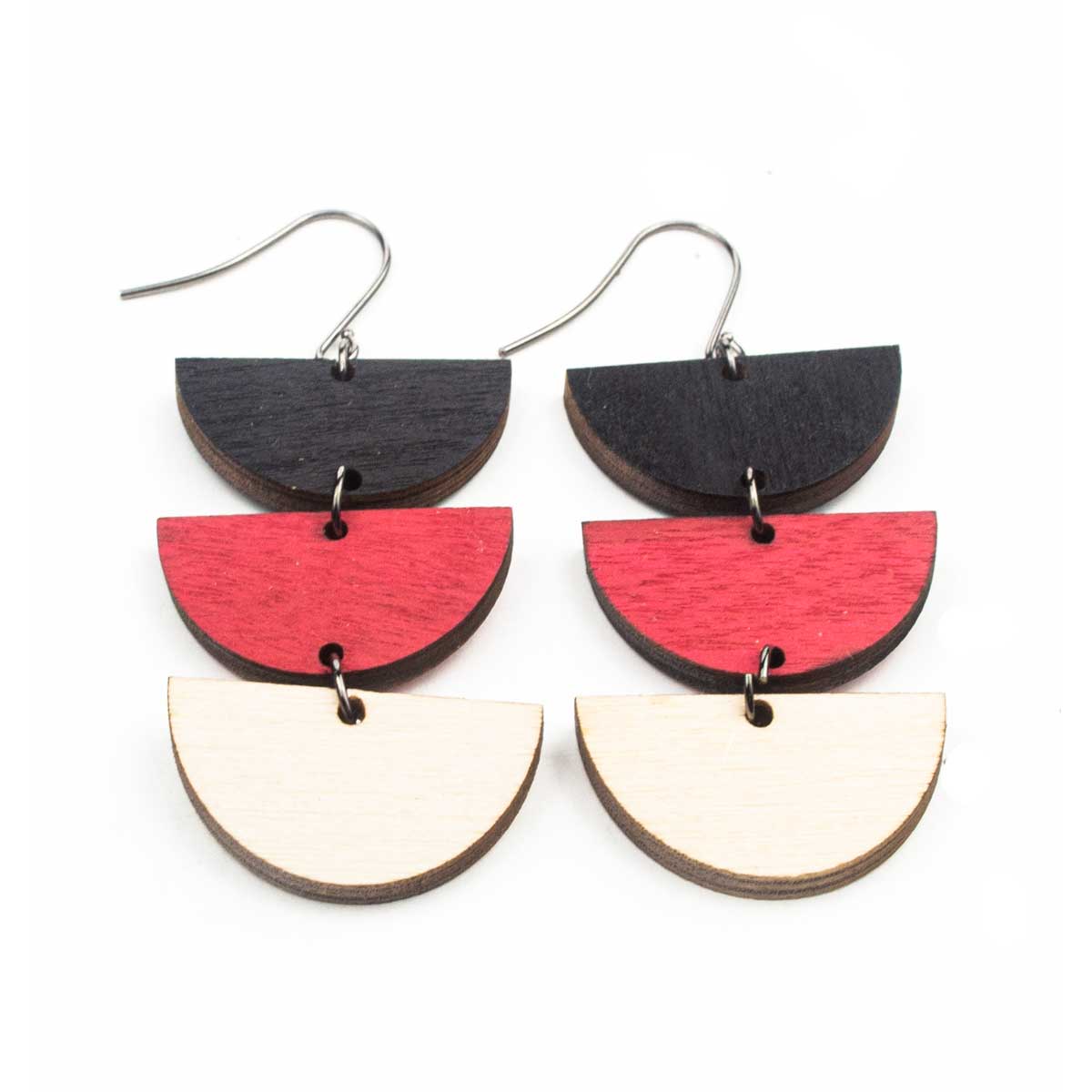 WE24 DUAL COLORED CIRCLE EARRING
